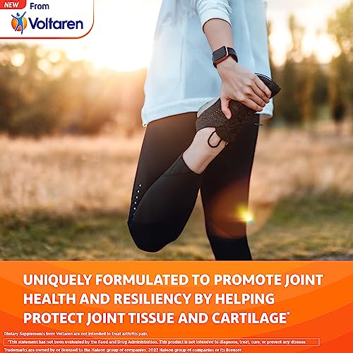 VOLTAREN Joint Health and Bone Strength Dietary Supplement from, with UC-II (R) Collagen, Calcium, and Vitamin D for Healthy Aging of Joint Tissue and Cartilage – 30 Count Bottle