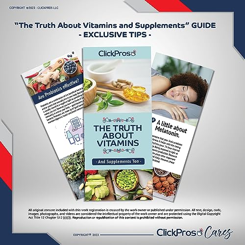 ClickPros Spring Valley Vitamin B12 Fast Dissolve Tablets Bundle, 5000 mcg, 45 Ct I Includes Exclusive “The Truth About Vitamins” Guide and Portable Pill Container (3 Items)!