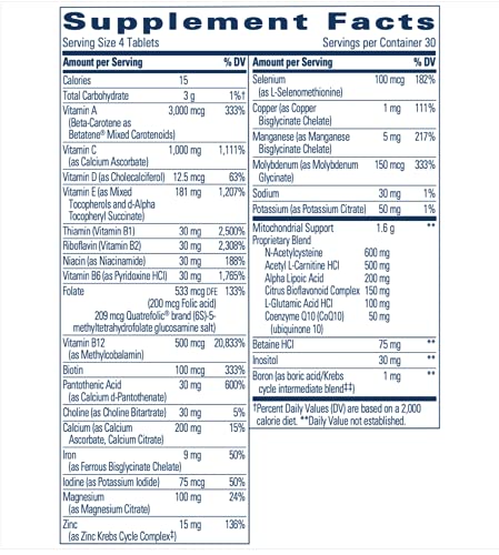 KPAX Immune, High Potency Mitochondrial Energy Supplement - Comprehensive Antioxidant Multivitamin 120 Tablets