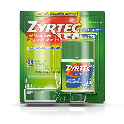 Zyrtec Allergy Relief (10 mg), 30 Tablets