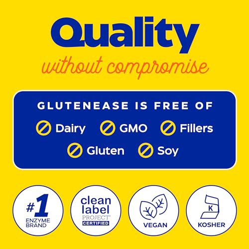 Enzymedica GlutenEase, Food Intolerance Digestive Aid, Defense Against Hidden Gluten Meals, 60 Capsules (FFP)