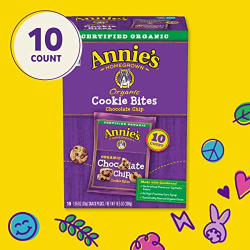 Annie's Homegrown Organic Chocolate Chip Cookie Bites, 10 ct
