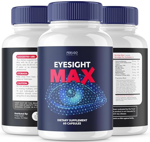 feelgo 2 Pack - Eyesight Max - Eyesight Max Supplement, Eye Sight Improvement, Eye Sight Care, Eyesight Vitamins, Eyesight Max Navajo Pills, Repair, Vitamins, for 60 Days