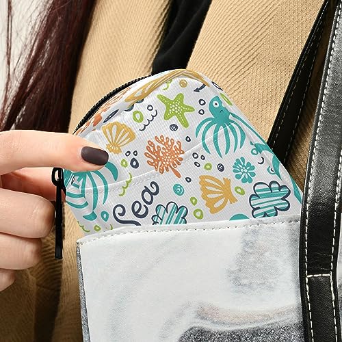 Kigai Ocean Animals Pill Case, Portable Weekly Daily Pill Case Bag Organizer with Zipper for Vitamins Medicine Supplements Travel Family Business