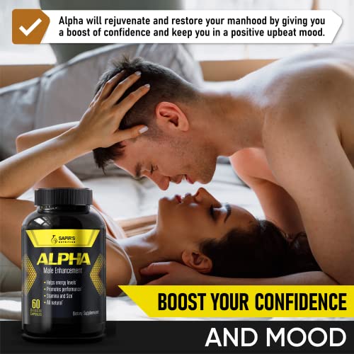 Alpha Enlargement Pills for Men - Increase 2 in 60 Days Muscle Builder for Men - Testosterone Booster for Men - Male Enhancing Supplement - Test Booster, Energy, Strength, Stamina, Endurance