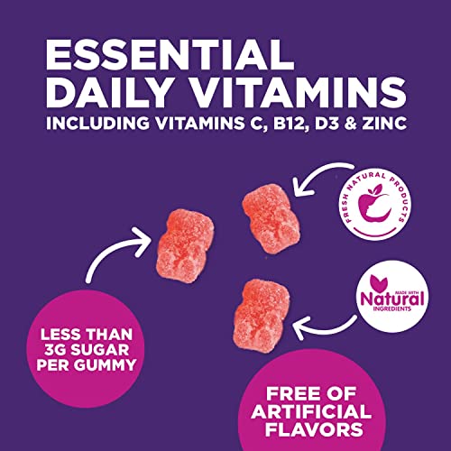 Multivitamin Gummies - Nature's Daily Gummy Multivitamins for Adults, Women & Men with Vitamins A, C, E, B6, B12, and Minerals - Natural Multi Vitamin Supplement, Non-GMO, Berry Flavor - 120 Gummies