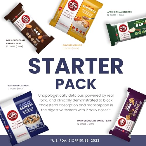 Step One Foods Starter Pack, Heart Healthy Snack Plant Sterols, Omega 3's and Dietary Fiber, Cholesterol Heart Health Supplement, Gluten Free, Vegan (60 Servings)