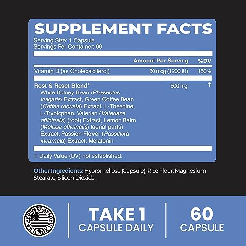 Night Time Fat Burner | Shred Fat While You Sleep | Hunger Suppressant, Carb Blocker & Weight Loss Support Supplements | Burn Belly Fat, Support Metabolism & Fall Asleep Fast | 60 Nighttime Pills