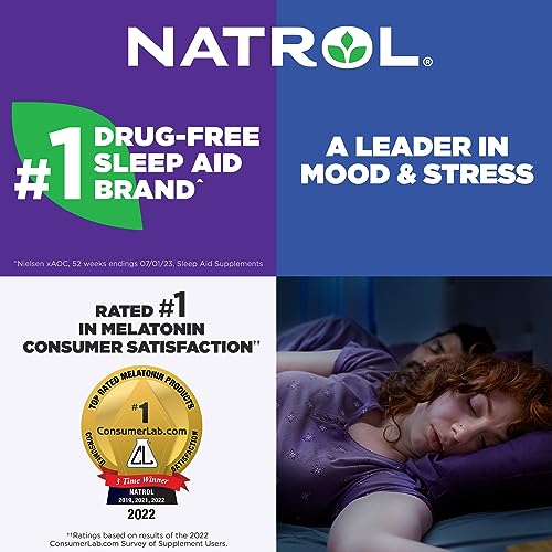 Natrol Melatonin 5mg, Dietary Supplement for Restful Sleep, 90 Strawberry-Flavored Gummies, 45 Day Supply