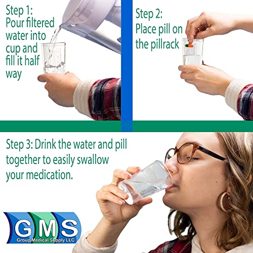 GMS Pill Taker's Cup for Easy Swallowing of Medication, Vitamins, Supplements, and Other Pills (Great for Use of All Ages)