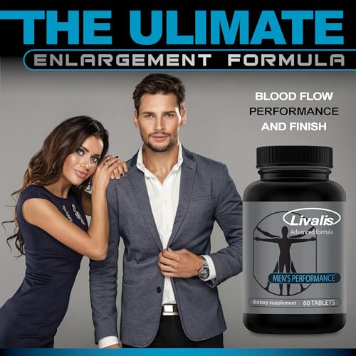 Livalis Perform- Enlargement Pills for Men- Increase Male Size 3+ in 90 Days- Mens Booster to Stop Male Performance Failure- Male Enrichment and Vitality Supplement- 60 Tablets