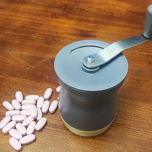 CoaGu Pill Crusher Pulverizer Grinder Save More Labour Power to Crush Multiple Tablets to a Pulverized Powder (Gray)