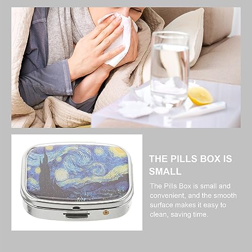 Lurrose Travel Medicine Kit Travel Case Metal Pill Organizer Portable Vitamin Planner 2 Compartments Medicine Box Dispensers Candy Storage Capsules Carrying Holder Purse Pill Case