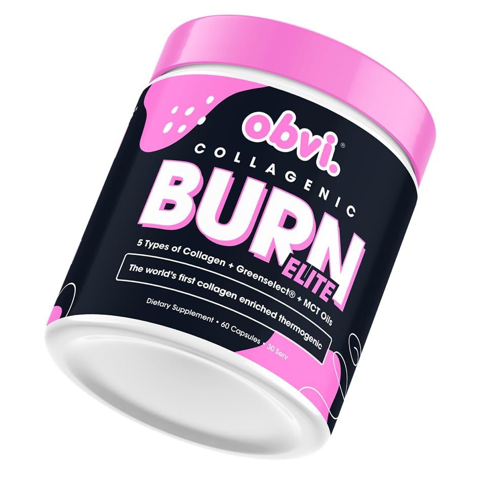 Obvi Burn Elite, Collagenic Fat Burner, Thermogenic Fat Burner for Weight Loss, Weight Management, Boost Energy and Focus, Youthful Skin and Hair, (30 Servings)