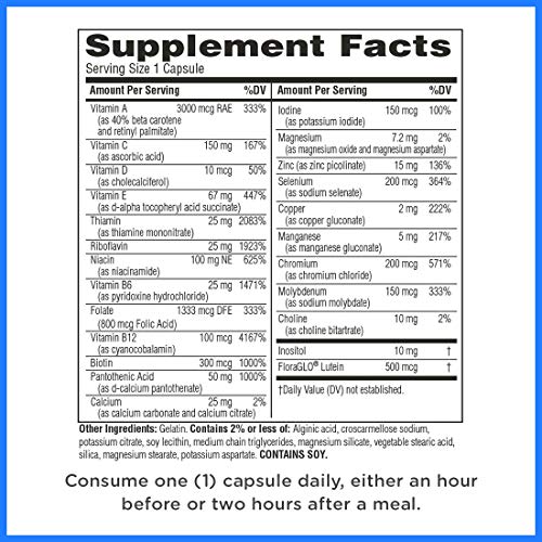 Twinlab Daily One Caps Without Iron - Nutritional Supplement with Zinc, B Vitamins, Magnesium, and More - 180 Capsules