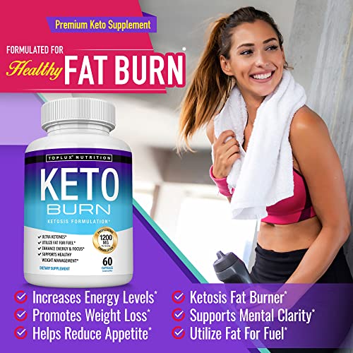 Keto Burn Pills Ketosis - 1200 Mg Ultra Advanced Natural Ketogenic Using Ketone Diet Support Energy Focus Men Women 60 Capsules