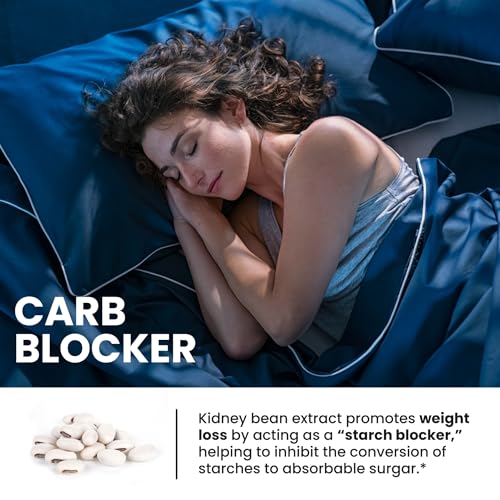 Night Time Fat Burner | Shred Fat While You Sleep | Hunger Suppressant, Carb Blocker & Weight Loss Support Supplements | Burn Belly Fat, Support Metabolism & Fall Asleep Fast | 60 Nighttime Pills