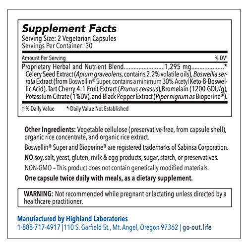 Go Out - Extra Strength Flare Up Support - Uric Acid Balance with Tart Cherry, Celery Seed, Turmeric - Non-GMO, Gluten-Free - 60 Caps