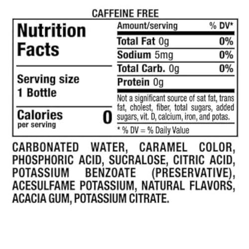 Diet Rite Pure Zero Cola, soda, No Caffeine, 6 Pack of 16.9 oz Bottles