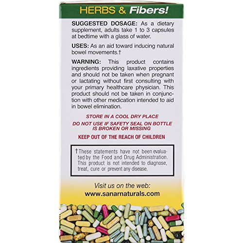 Sanar Naturals Colon Cleanser - Herbal Blend with Probiotics and Fibers - Digestive Health Dietary Fiber Supplement, Gut Cleanse Detox for Women & Men, Contains Cascara Sagrada & Psyllium, 90 Capsules