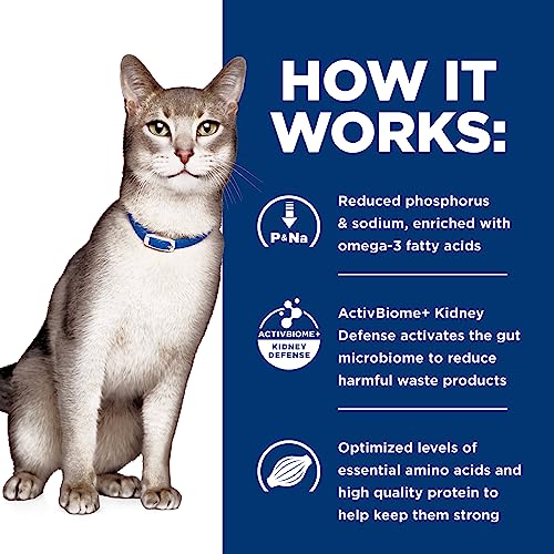 Hill's Prescription Diet k/d Kidney Care Ocean Fish Dry Cat Food, Veterinary Diet, 4 lb. Bag