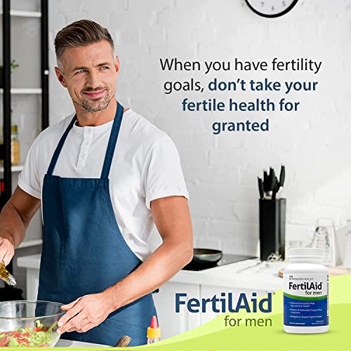 FertilAid for Men and MotilityBoost Combo, Prenatal Vitamins and Male Fertility Supplement to Support Count and Motility with L-Carnitine, CoQ10, Zinc and More, 150 Capsules, 1 Month Supply