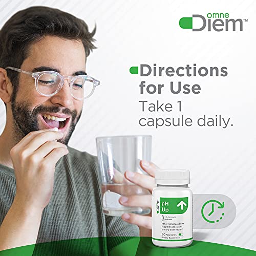 Omne Diem Lit-Control pH Up, 60 Capsules – Dietary Supplement for pH Alkalization to Support Kidney & Urinary Tract Health