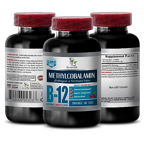 vitamin b12 pills - VITAMIN B-12 METHYLCOBALAMIN VITAMIN 5000 - Vitamin B12, skin support pills, metabolism support b12 pills, immune support pills, energy boosting pills, mood enhancer- 2 Bot 120Tab