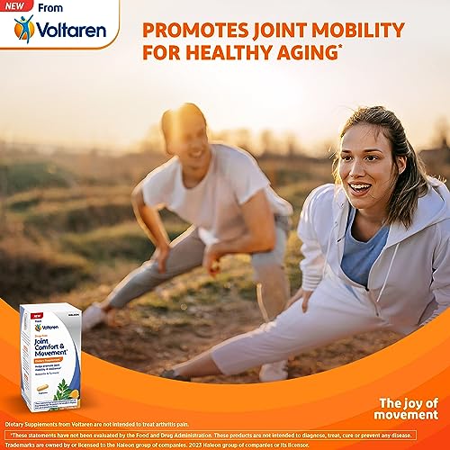 VOLTAREN Joint Comfort and Movement Dietary Supplement from, with Boswellia and Turmeric for Joint Support, Movement and Flexibility – 30 Count Bottle