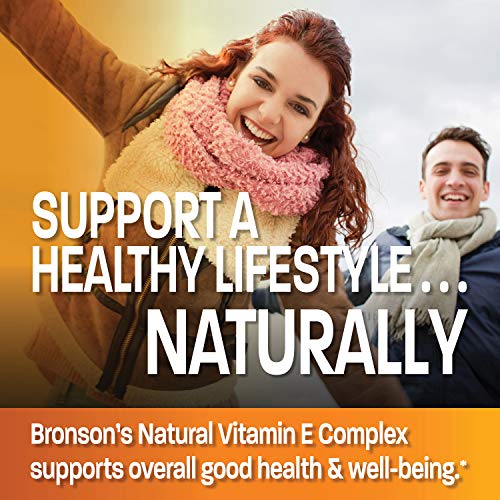 Bronson Natural Vitamin E Complex Supplement 400 I.U. (80% D-Alpha Tocopherol), Natural Antioxidant, 100 Softgels