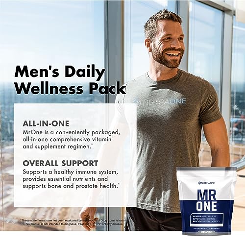 MrOne Daily Vitamin Packs for Men by NutraOne – Men’s Daily Vitamins and Supplements Regimen (30 Day Supply)