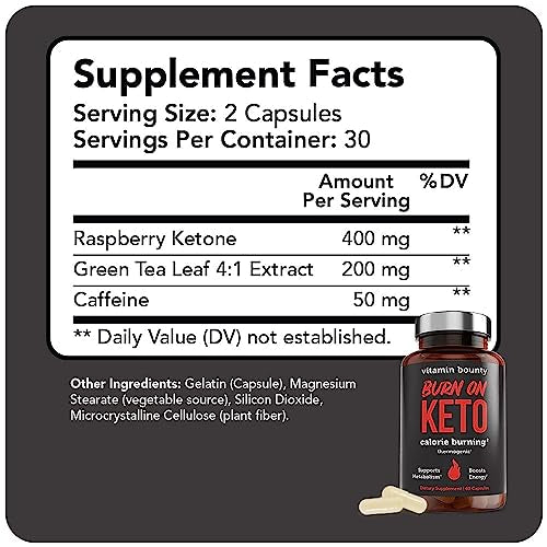 Vitamin Bounty Keto Multivitamin - Keto Vitamins, Keto Multivitamin Women and Men, Electrolytes with Vitamin C, Magnesium, Collagen, Potassium, MCT, Energy Support (Burn On Keto)