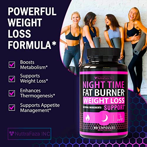 (2 Pack) Night Time Weight Loss Pills for Women Belly Fat Burner for Women - Diet Pills That Work Fast For Women - Diet Pills for Women - Carb Blocker Appetite Suppressant Supplement - Made in USA