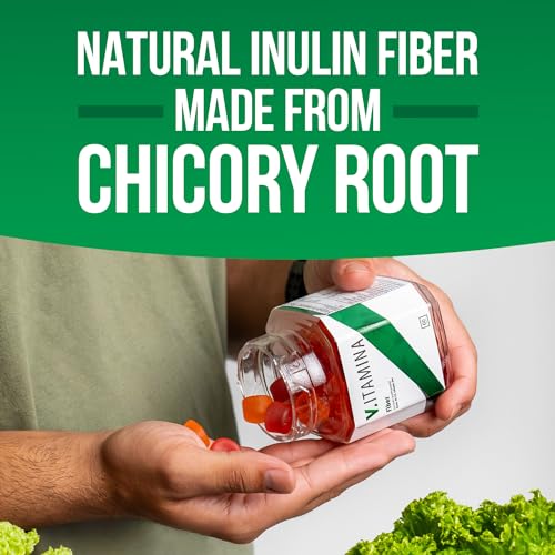 VITAMINA Fiber Gummies - 5g Dietary Fiber Supplement Supports Digestive Health & Regularity - Vegan & Gluten-Free Fiber Gummies for Adults & Kids - 60 Gummies, 2 Month Supply