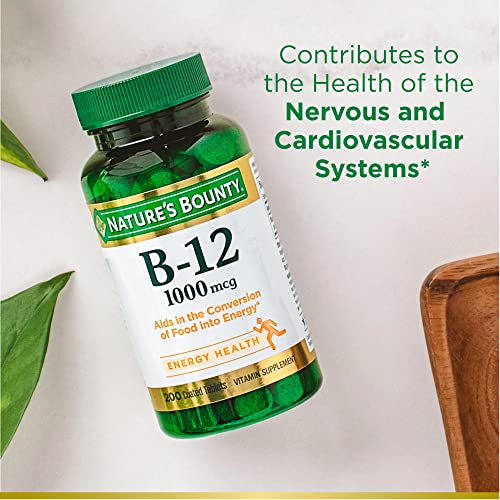 Nature's Bounty Vitamin B12, Supports Energy Metabolism, Tablets, 1000mcg, 200 Ct