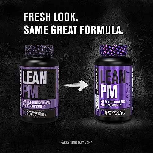 Lean PM Night Time Body Support and Sleep Aid Supplement - Sleep Support and Body Recomposition for Men and Women - 120 Veggie Capsules