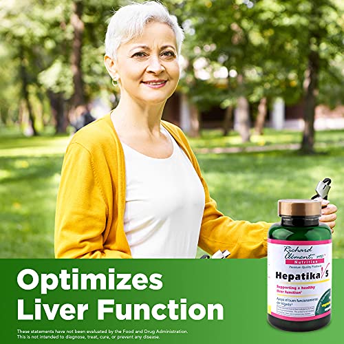 RICHARD CLEMENT MD NUTRITION Hepatika V5-G with L-Glutathione Dietary Supplement for Liver Cleanse Detox & Repair Liver Support Supplement - Milk Thistle Extracts for Digestive Health. 90 Capsule