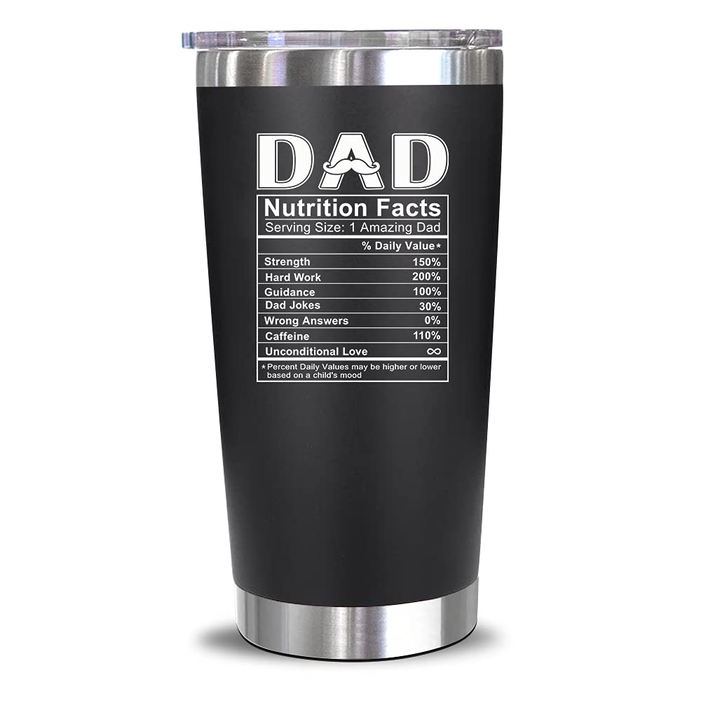 Gifts for Dad from Daughter, Son, Kids - Birthday Gifts for Dad - Fathers Day Gift for Dad, Husband, Men - Best Dad Bday Present Idea for Father, Bonus Dad from Daughter, Son, Wife - 20 Oz Tumbler