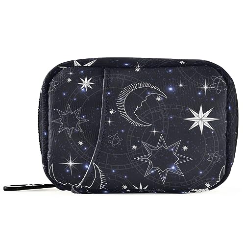 Moon Star Travel Pill Organizer Case Weekly Portable Pill Bag Container 7 Days Pill Box Organizer for Vitamin Fish Oil Travel Family Business