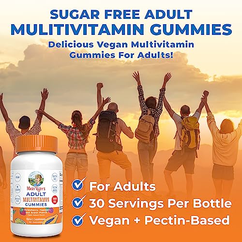 MaryRuth Organics Multivitamin for Women and Men | Sugar Free | Adult Multimineral Gummy with Vitamin C | D and E | B Vitamins | Biotin | Zinc | Vegan | Non-GMO | Gluten Free | 60 Count