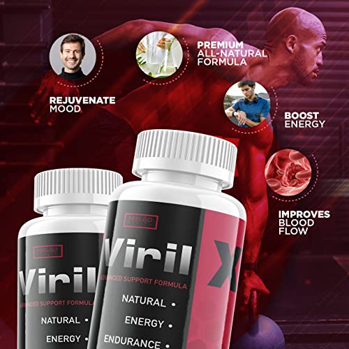 feelgo 2 Pack - Viril X - VirilX Booster Pills for Men, Virilxtend Male Capsules, Viril Men Caps, Packs, Powder, Multi, Dignity, (120 Capsules for 2 Month Supply).