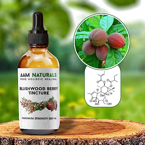 AAM Naturals Blushwood Berry Tincture Dietary Supplement – 60ml EBC-46 Immune Support Supplement for Men and Women – Oral and Topical – Lab Tested and Authenticated