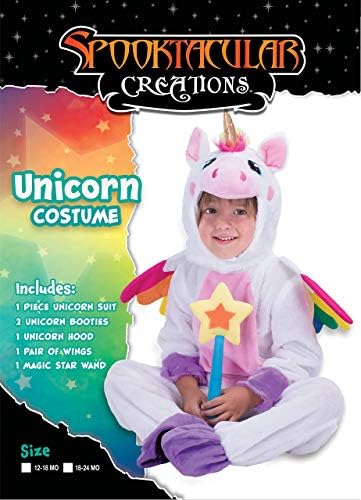 Spooktacular Creations Baby Unicorn Costume with Wings and Star Wand for Unisex Infant Halloween Dress Up Party (18-24 Mos)