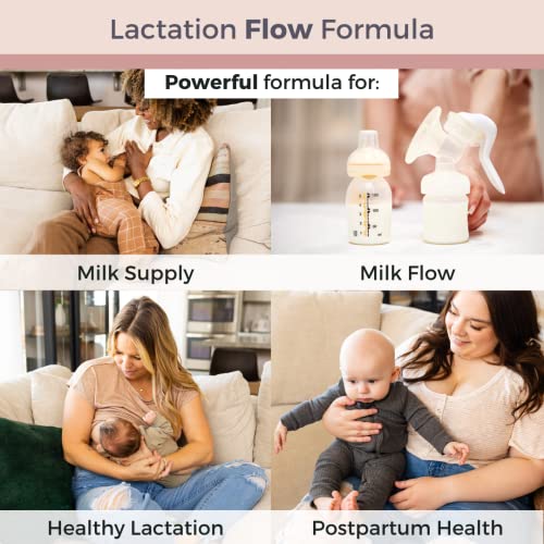 Holistic Lactation® Lactation Flow Formula (60 Servings), Supplement to Support Breastmilk Flow & Milk Supply, Contains Breastfeeding Probiotic and Choline, Lecithin-Free