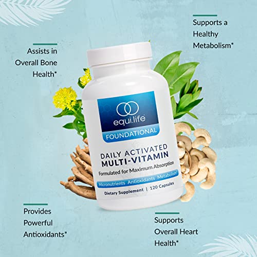 Equilife - Daily Activated Multi-Vitamin, 21 Essential Vitamins & Minerals, Antioxidant-Rich Formula, Supports Immunity, May Help Boost Energy & Improve Mood, Supports Overall Health (30 Servings)