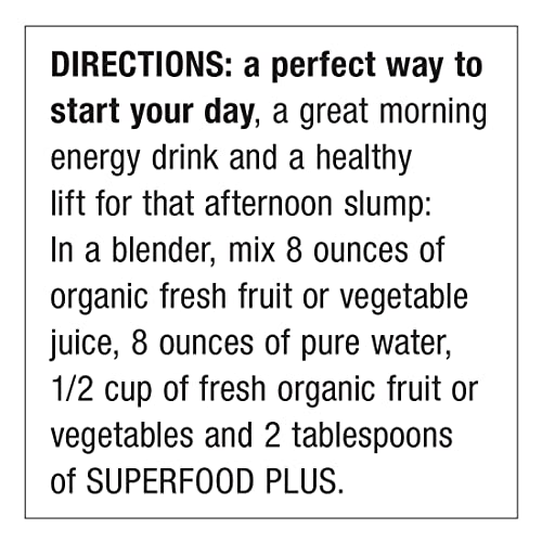 Dr. Schulze’s SuperFood Plus | Vitamin and Mineral Herbal Concentrate | Daily Nutrition | Gluten-Free and Non-GMO | Vegan | 14 Ounce Powder | Packaging May Vary