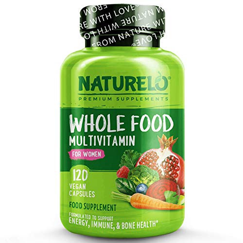 NATURELO Whole Food Multivitamin for Women - with Vitamins, Minerals, & Organic Extracts - Supplement for Energy and Heart Health - Vegan - Non GMO - 120 Capsules