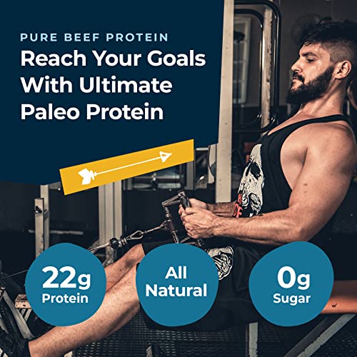 Ultimate Paleo Protein Powder | Premium Grass Fed Beef Protein with Collagen Peptides | Paleo Friendly, Gluten Free, Keto Friendly, No Artificial Sweeteners or Preservatives - Chocolate, 30 Servings