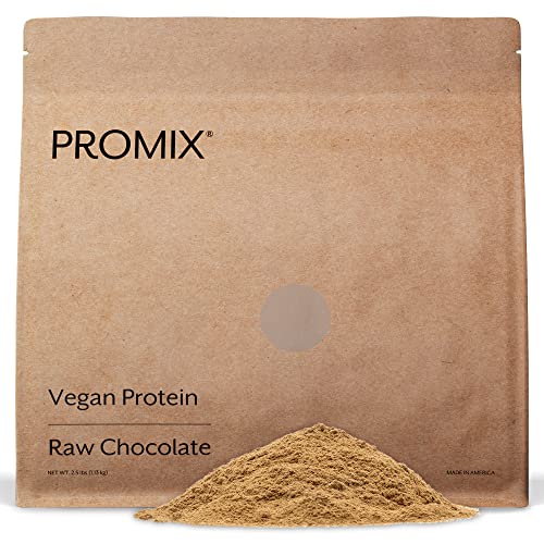 Promix Plant-Based Vegan Protein Powder, Raw Chocolate - 2.5lb Bulk - Pea Protein & Vitamin B-12 - ­Post Workout Fitness & Nutrition Shakes, Smoothies, Baking & Cooking Recipes - Gluten-Free