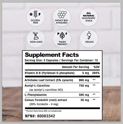 NATURAL STACKS NeuroFuel Brain Supplement & Focus Supplement - Improved Focus, Memory & Motivation - CILTEP Nootropics Brain Support Supplement Focus Pills & Energy Supplement (45ct)